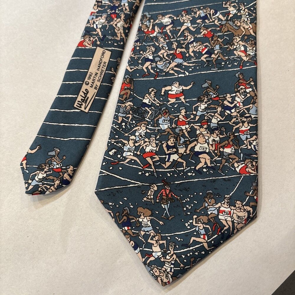 1992 Vintage 'Where's Waldo' by Schreter Neck Tie Martin Handford | Made in USA